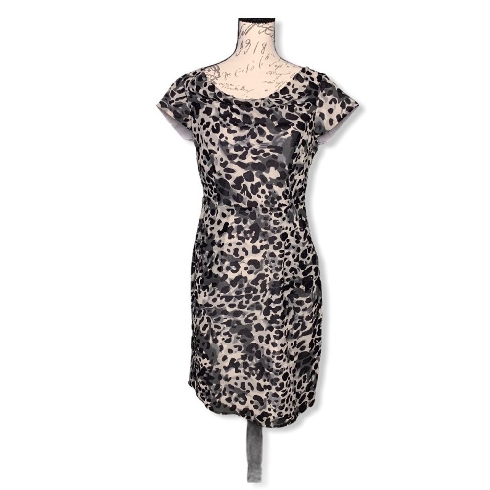 WD.NY Leopard Print Sheath Dress